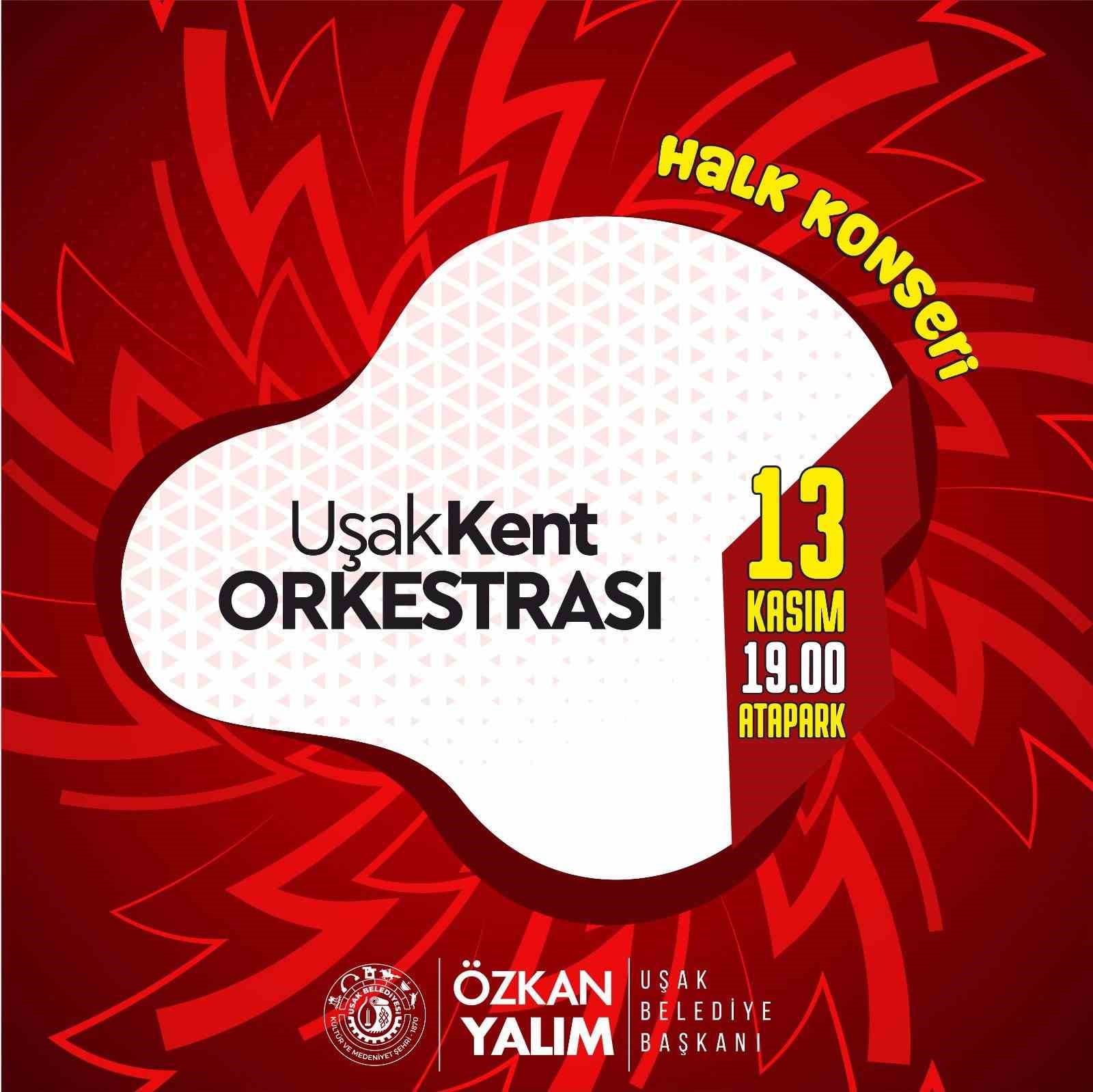 Uşak’ta halk konserleri devam ediyor