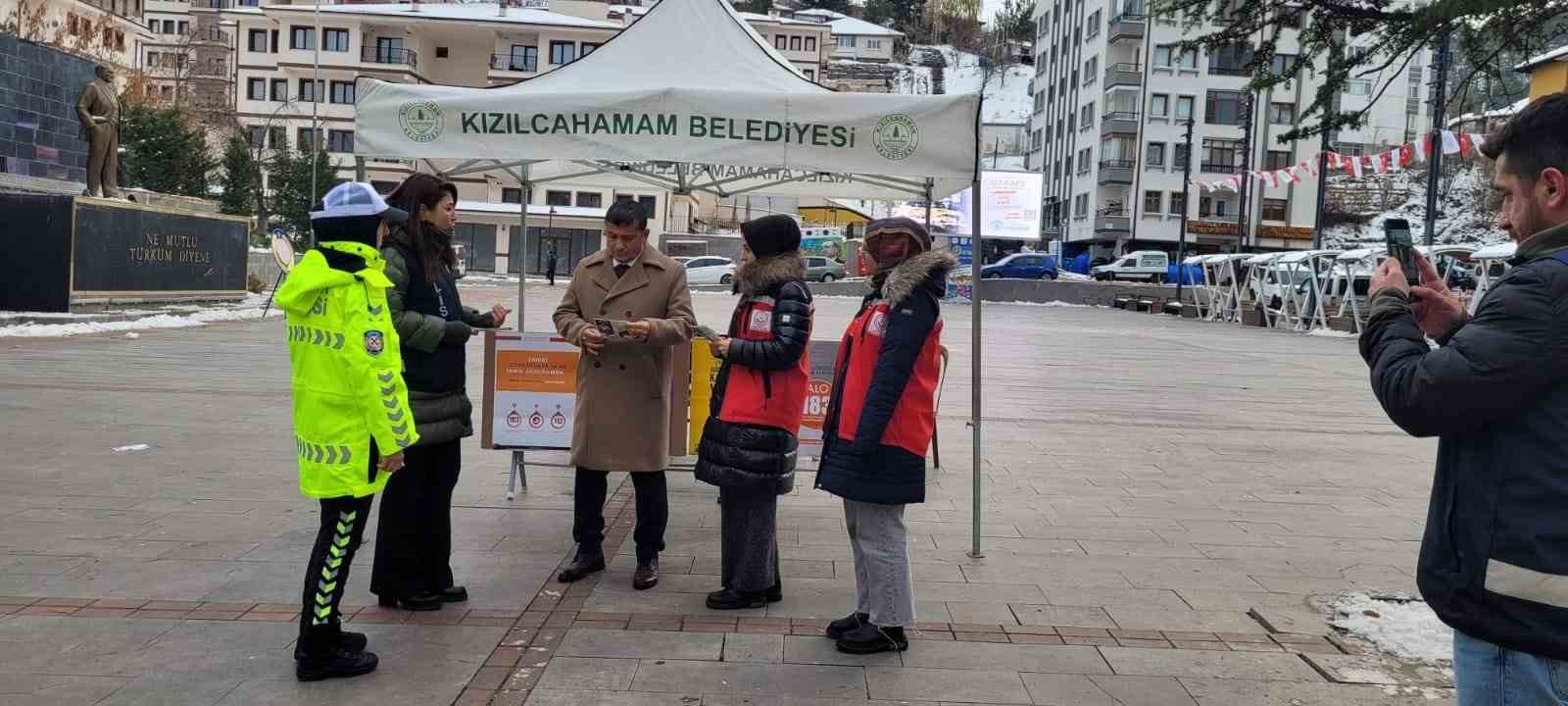 Kızılcahamam’da şiddete karşı bilinçlendirme çalışması yapıldı