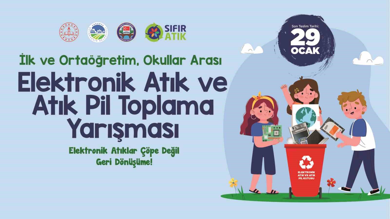 Sakarya’da elektronik atık ve atık pil toplama yarışması