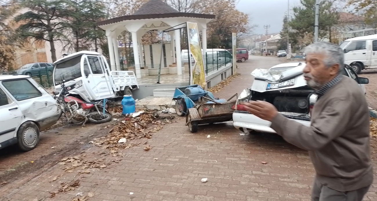 Isparta’da freni boşalan kamyon ortalığı savaş alanına çevirdi