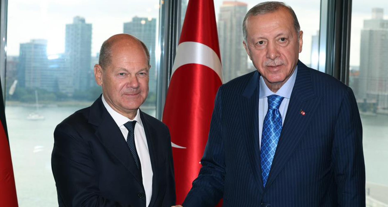 Cumhurbaşkanı Erdoğan Almanya Başbakanı Scholz ile görüştü