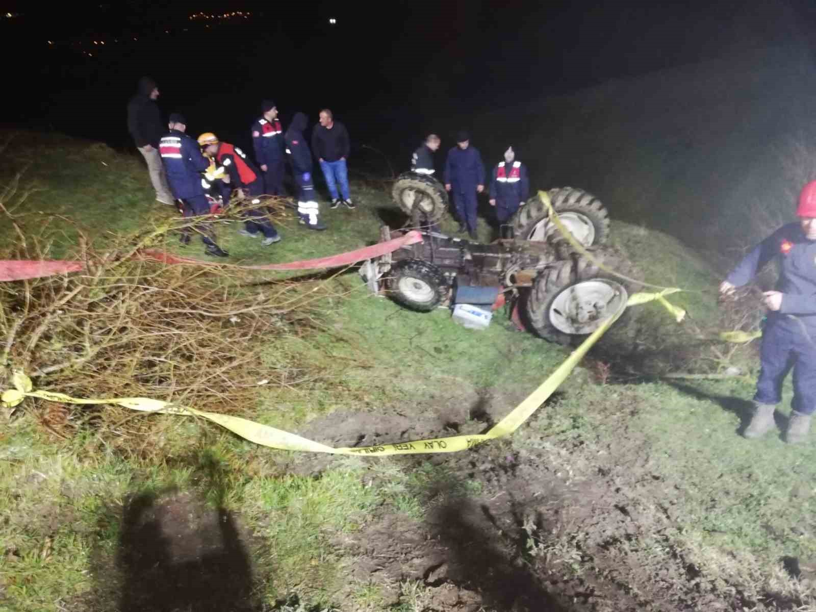 Samsun’da traktör devrildi: 1 ölü