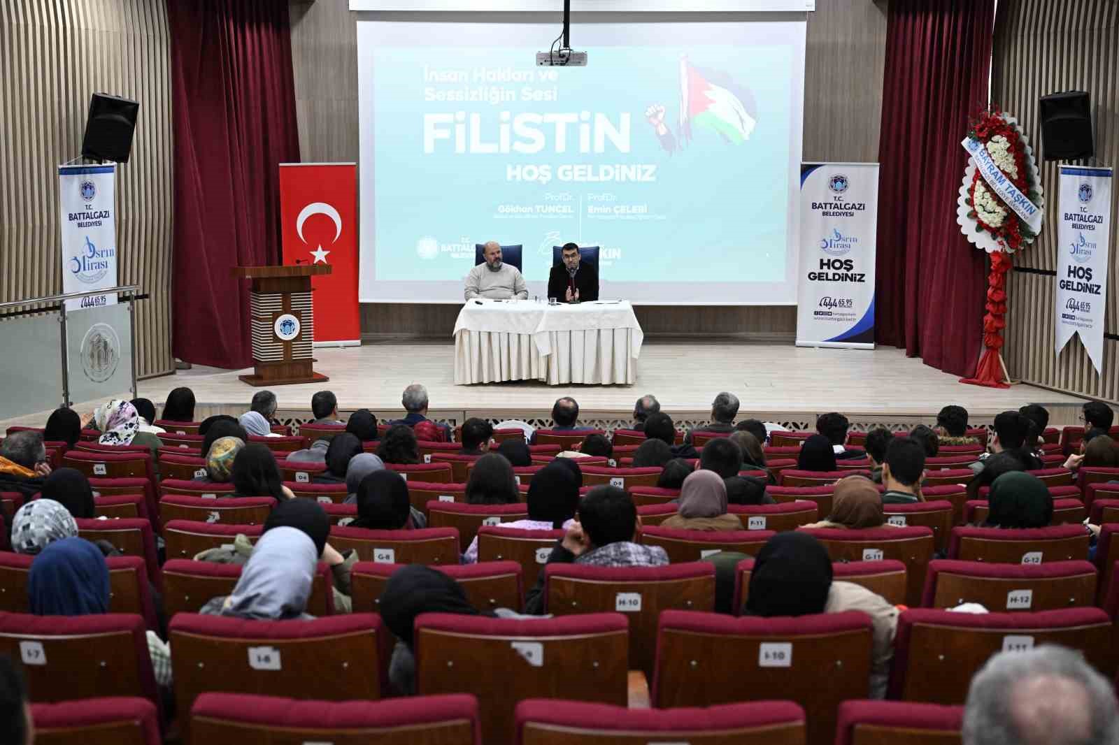 Filistin’in sessiz çığlığı Battalgazi’de yankılandı