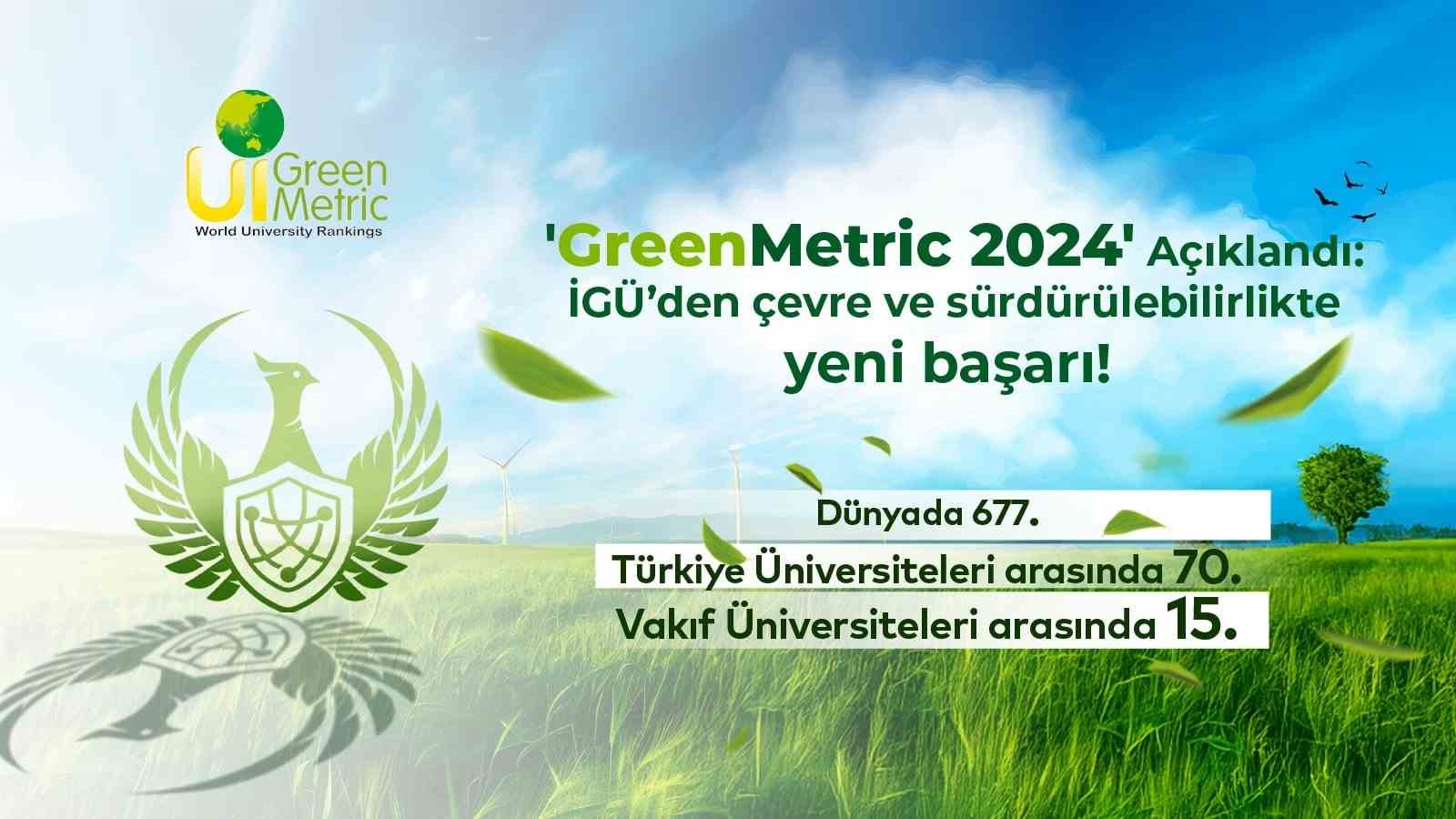 GreenMetric 2024 açıklandı: İGÜ’den çevre ve sürdürülebilirlikte yeni başarı