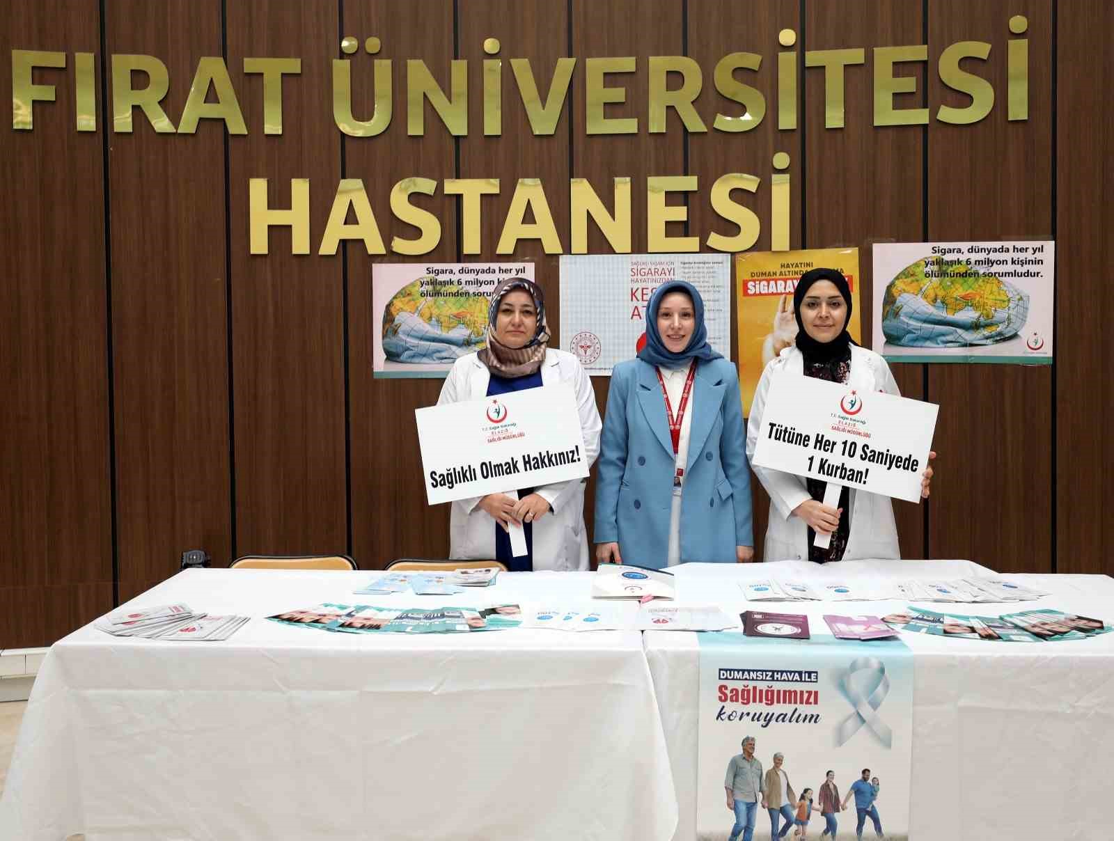 Fırat Üniversitesinde ‘sigara bırakma’ standı kuruldu