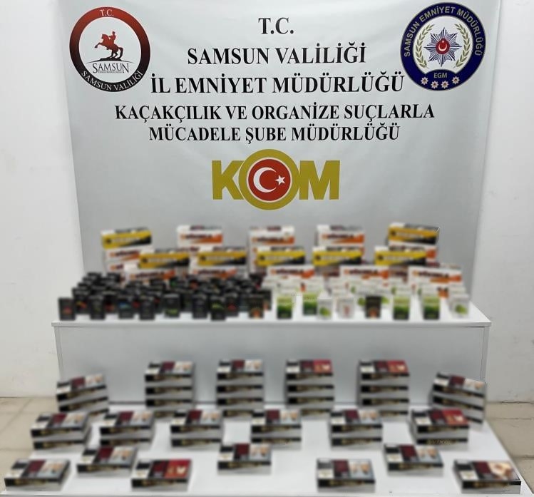 Samsun’da 15 bin 200 adet kaçak makaron ele geçirildi