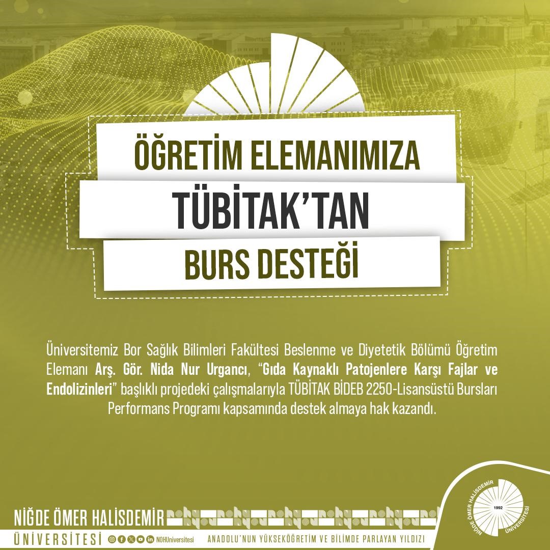 NÖHÜ öğretim elemanına burs desteği