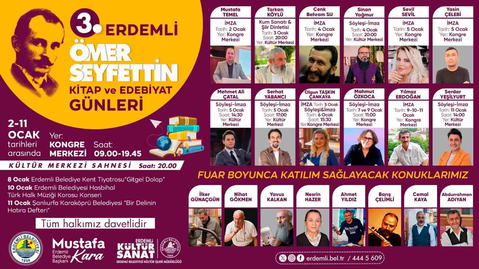 Erdemli’de ’Kitap ve Edebiyat Günleri’ başlıyor