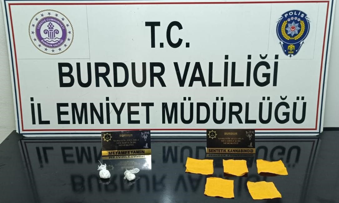 Burdur’da durdurulan araçta uyuşturucu çıktı, 1 şüpheli tutuklandı