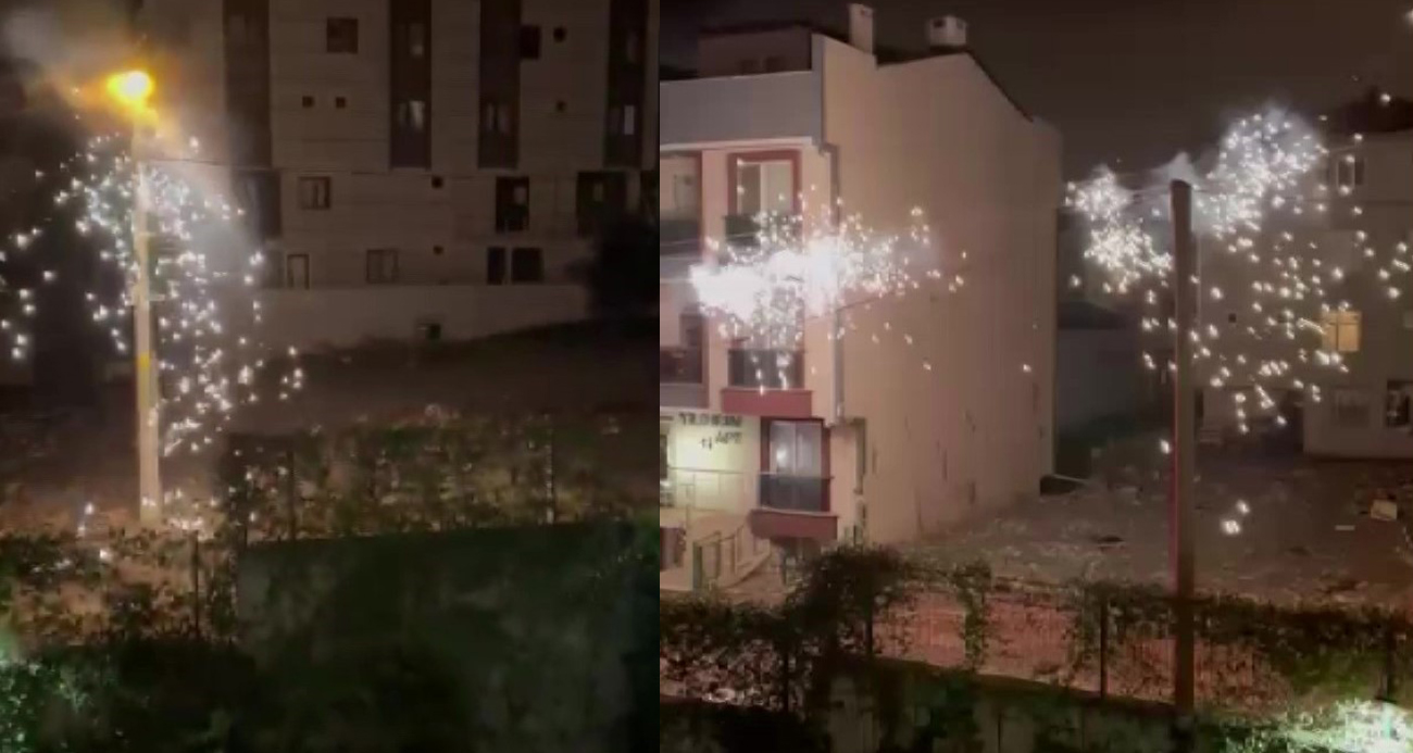 Elektrik telleri havai fişek gibi patladı, yürekler ağza geldi