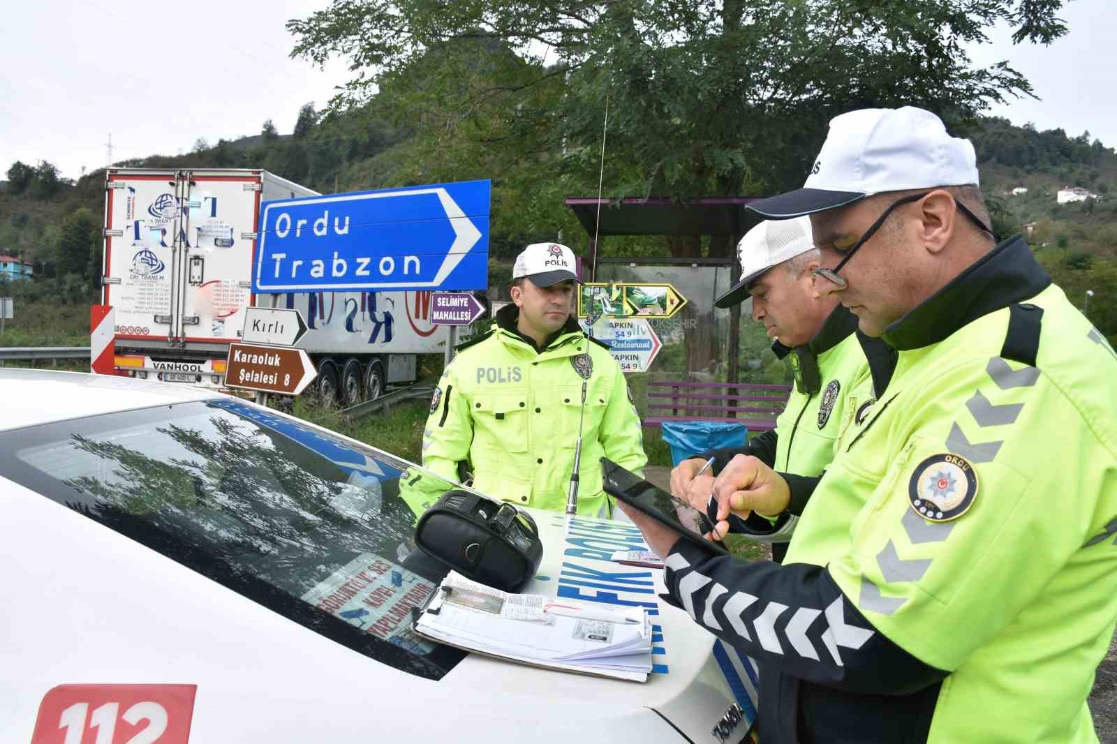 Ordu’da bir haftada 14 bin araç ve sürücüsü denetlendi