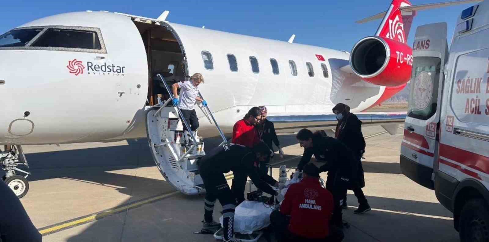 Ambulans uçak, 4 yaşındaki çocuk için Şırnak’tan Kayseri’ye uçtu