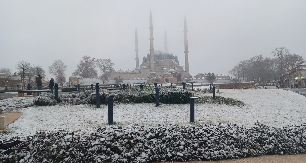 Edirne’de kar yağışı