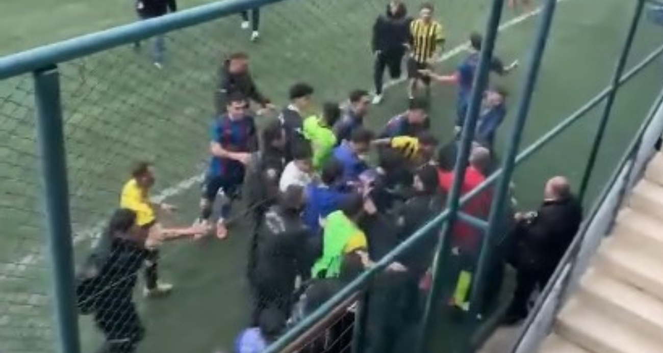 Trabzon’da amatör maçta kavga