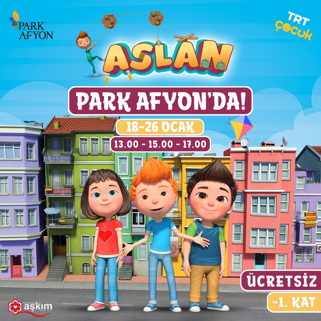 Sevilen karakter ‘Aslan’ sömestrde Park Afyon AVM’de