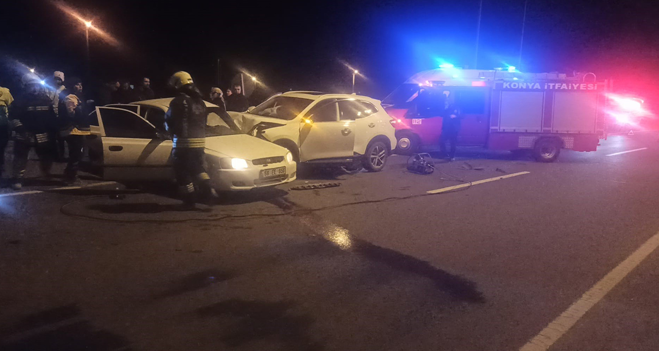 Konya’da otomobil ile cip çarpıştı: 6 yaralı