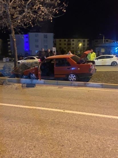 Elazığ’da Fiat Tofaş otomobil ağaca çarptı: 1 yaralı