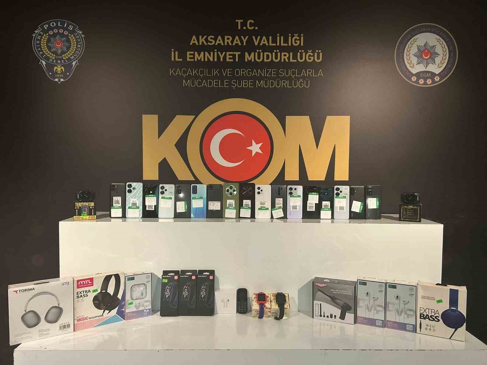 Aksaray’da 4 ayrı kaçakçılık operasyonu: 5 gözaltı