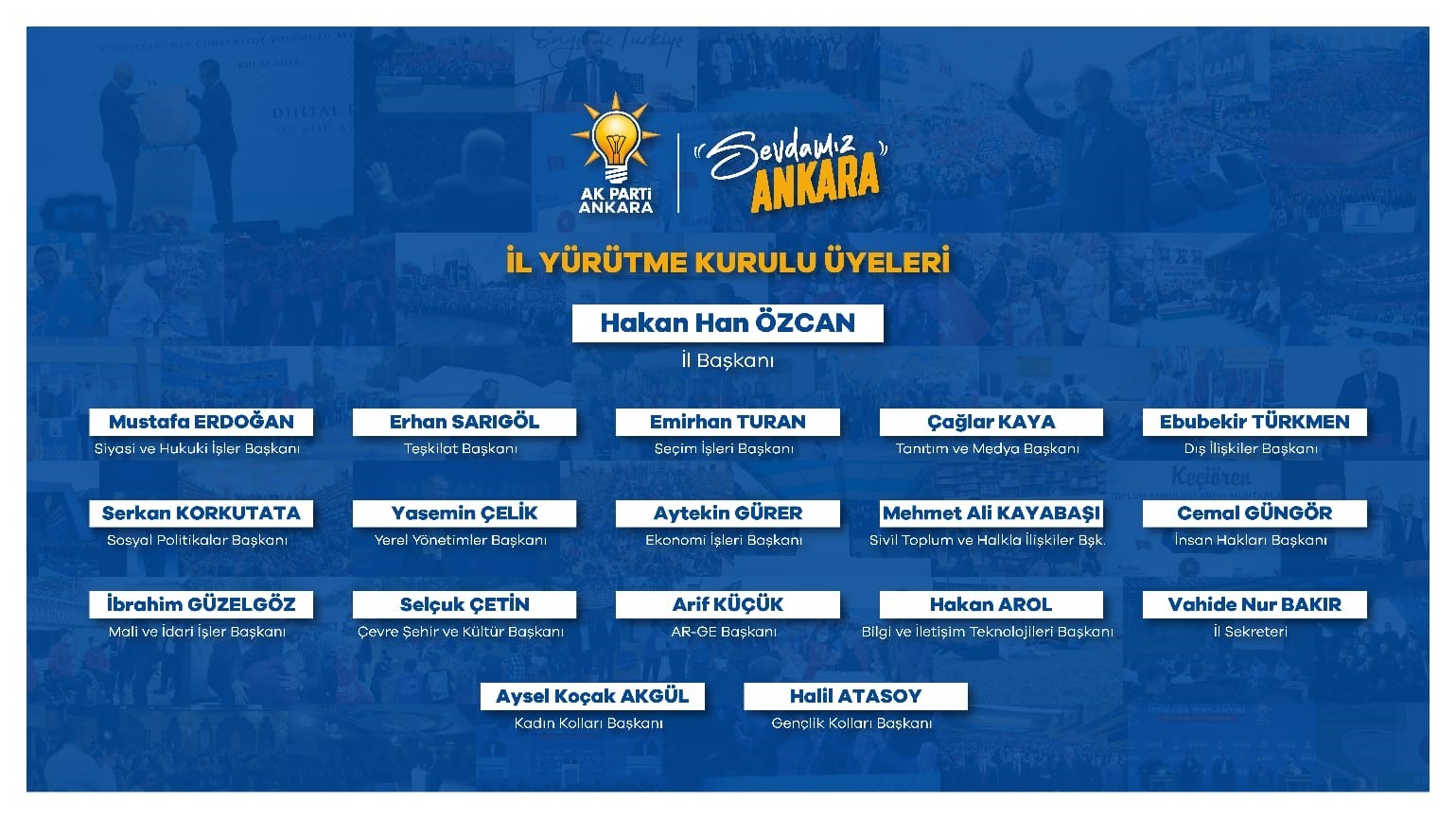 AK Parti Ankara İl Yürütme Kurulu listesi açıklandı