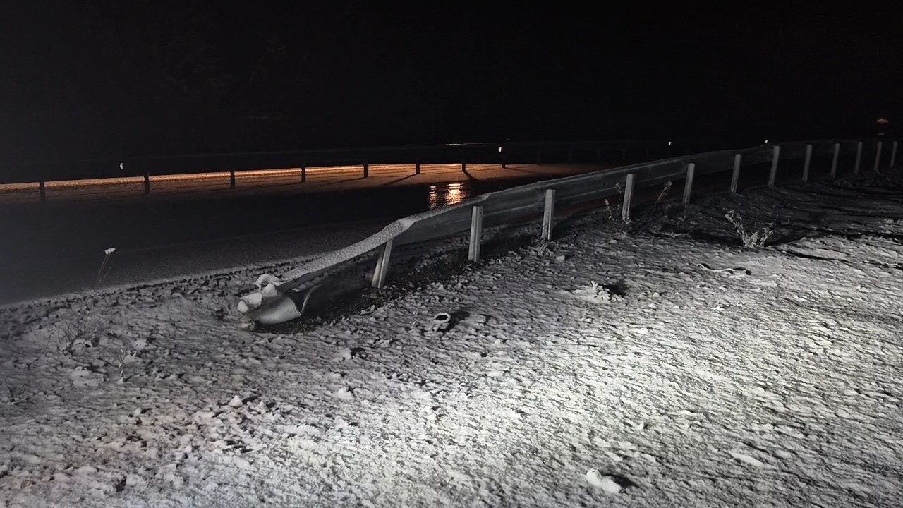 Bartın-Amasra karayolunda kar yağışı başladı