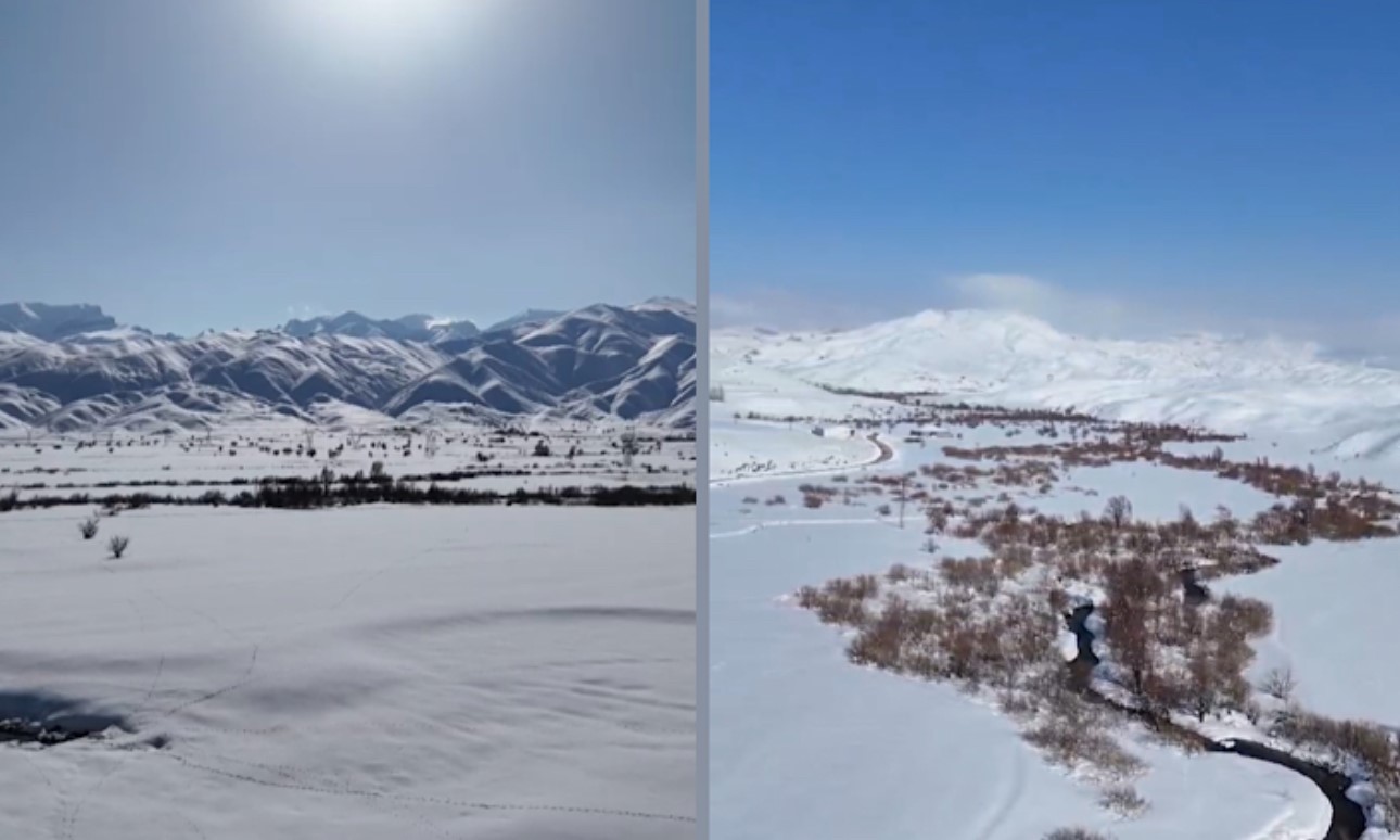 Yüksekova’nın karlı dağları ve menderesleri mest ediyor