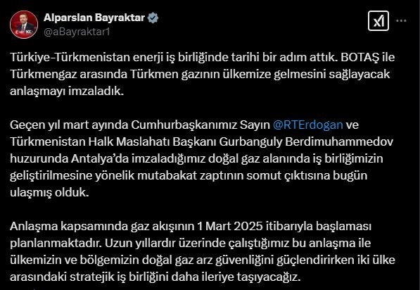 Bakan Bayraktar: 