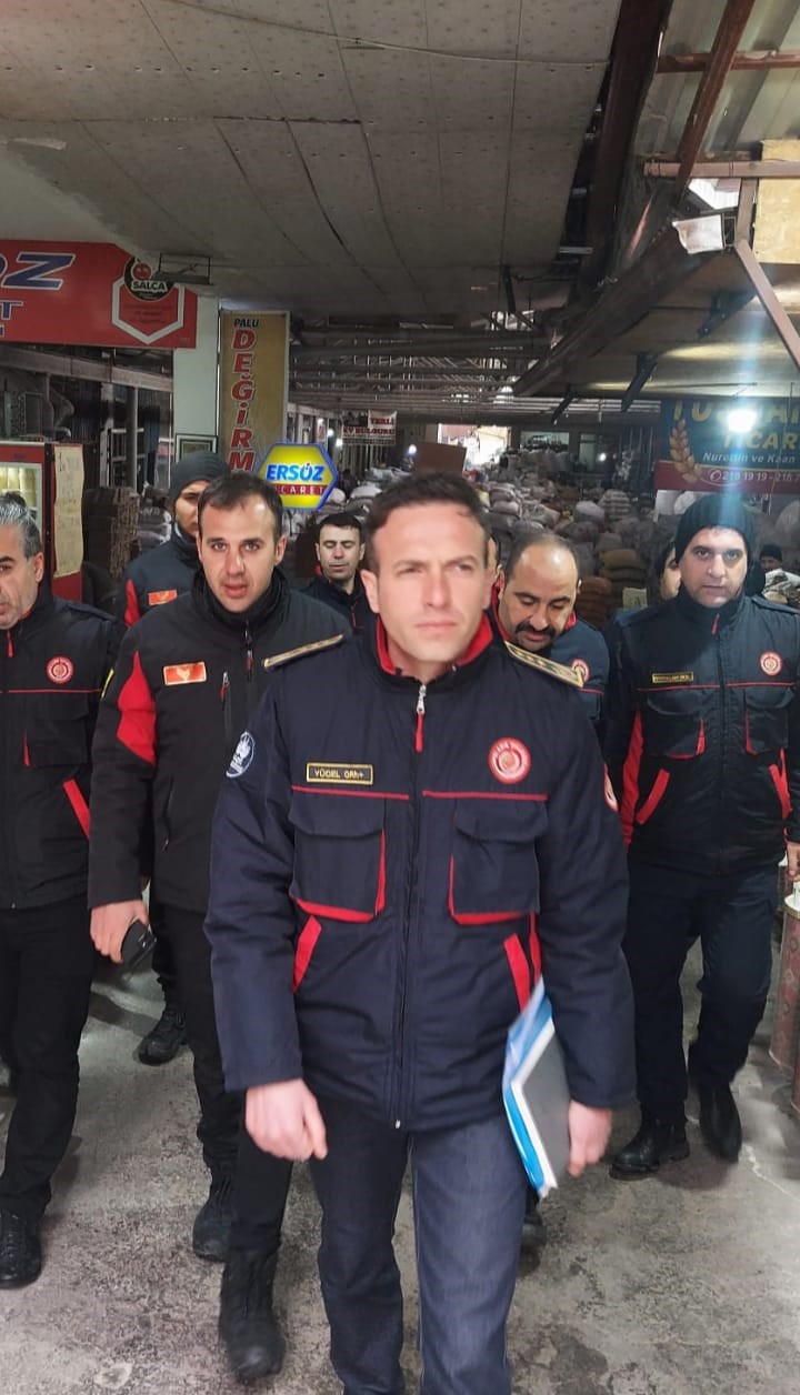 Elazığ’da itfaiye ekiplerinden denetim