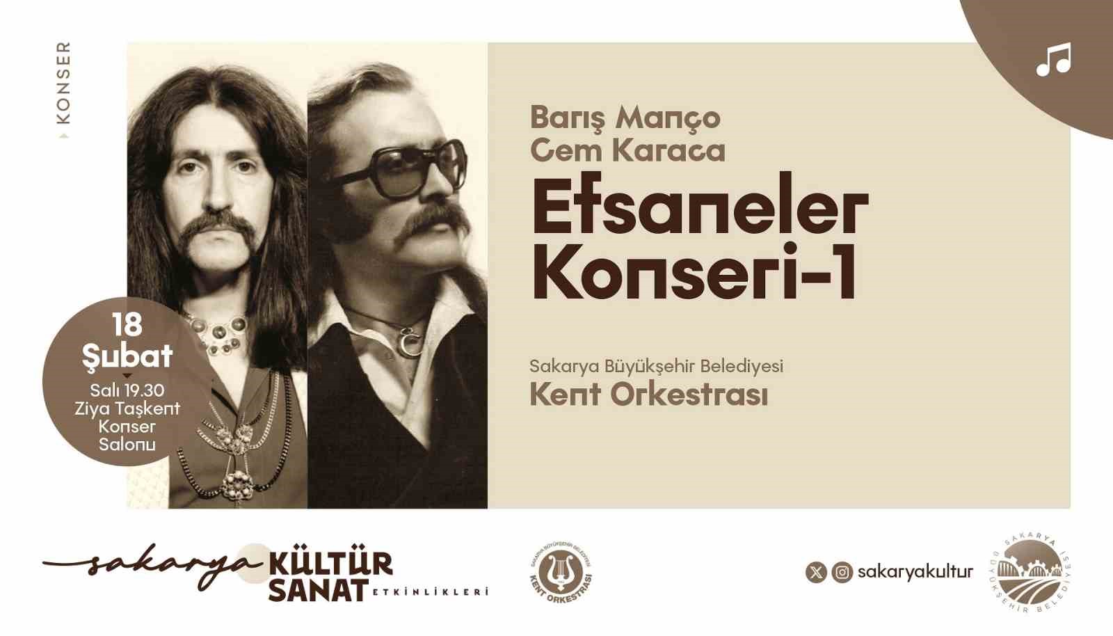 Sakarya’da vatandaşlara konser dolu akşam