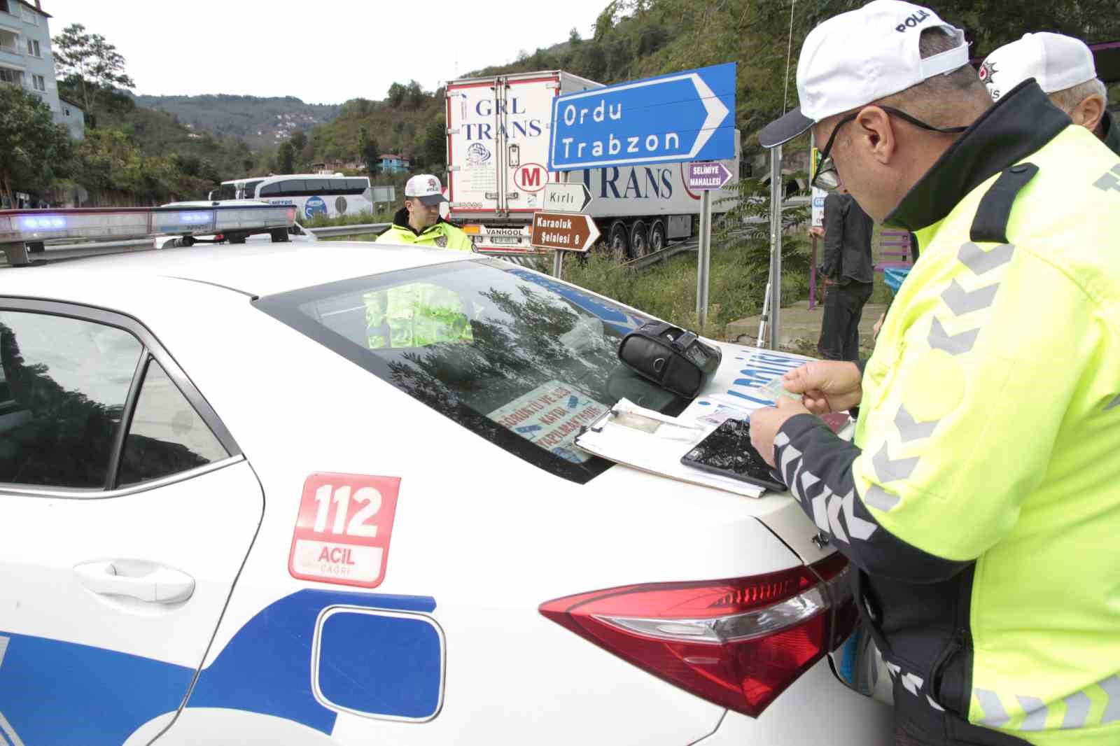 Ordu’da bir haftada yaklaşık 16 bin araç ve sürücüsü denetlendi