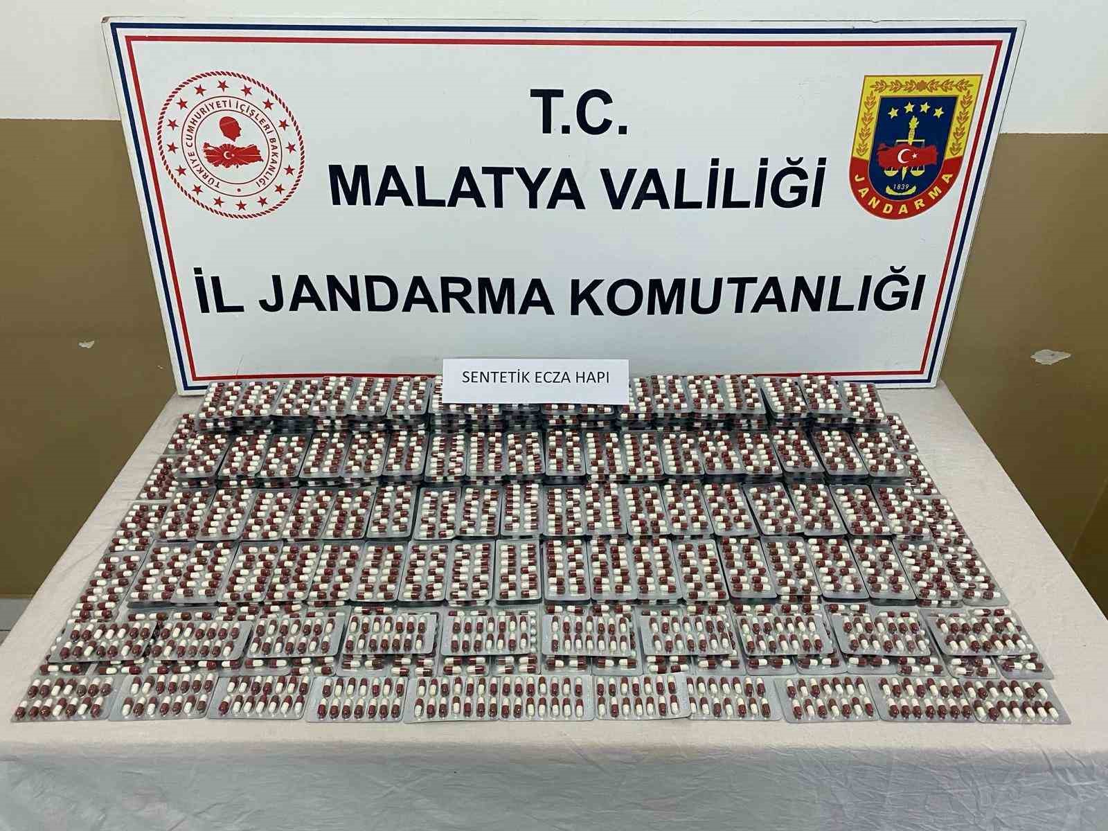 Malatya’da 5 bin 469 sentetik hap ele geçirildi
