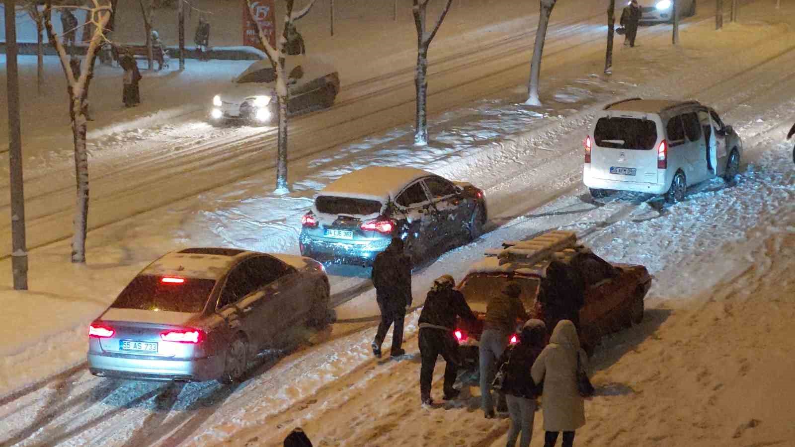 Samsun’da yoğun kar yağışı