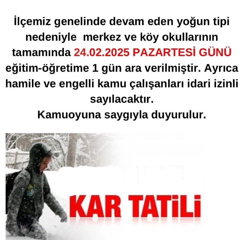 Karlıova’da eğitime kar engeli