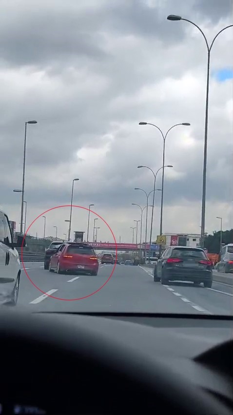 E-5’te makas atan trafik magandası kamerada