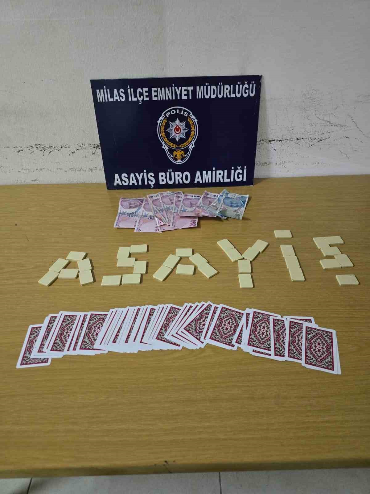 Milas’ta kumar baskını: 51 bin 859 TL para cezası kesildi