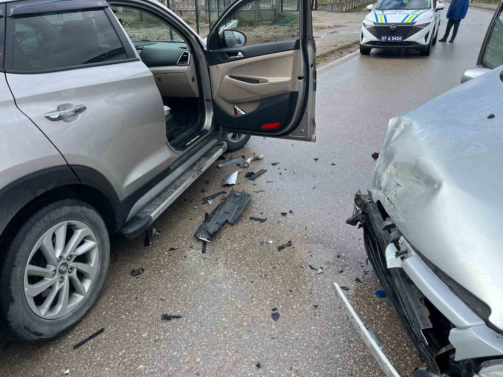 Sinop’ta maddi hasarlı kaza
