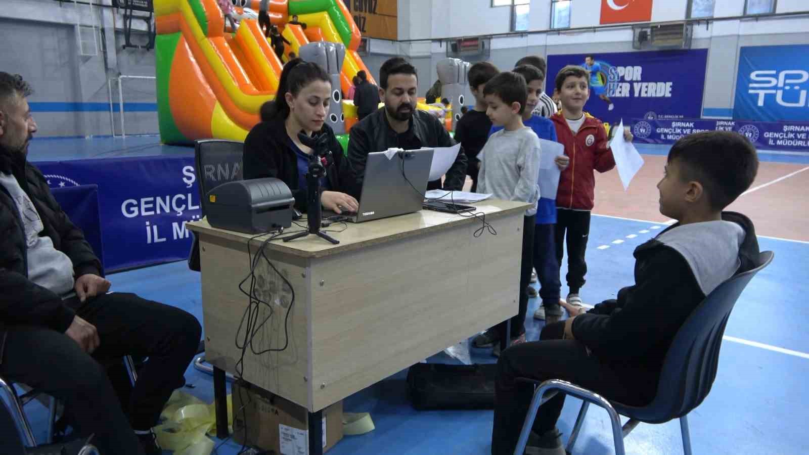 Şırnak’ta öğrencilere sportif yetenek taraması