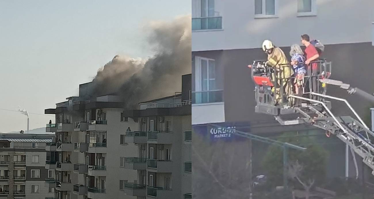 İzmir’de 7 katlı binada yangın: 3 kişi dumandan etkilendi