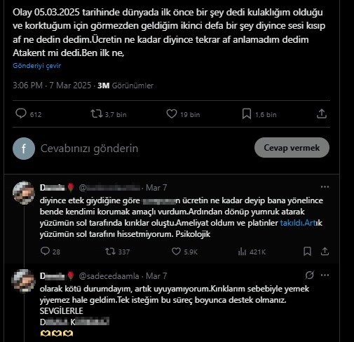 Taciz ve darp mağduru kadın: 