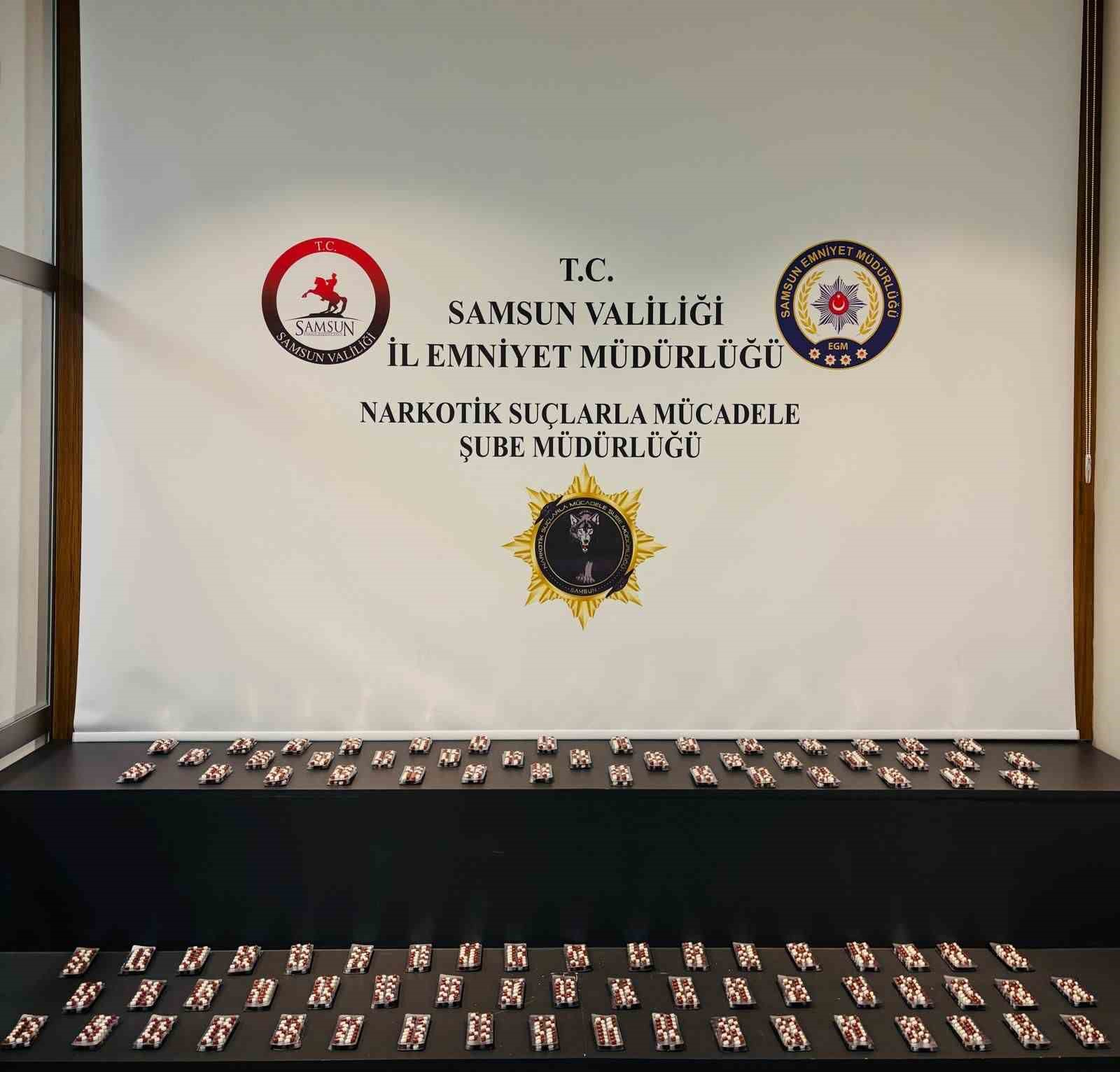 Samsun’da 4 bin 66 adet sentetik ecza ele geçirildi