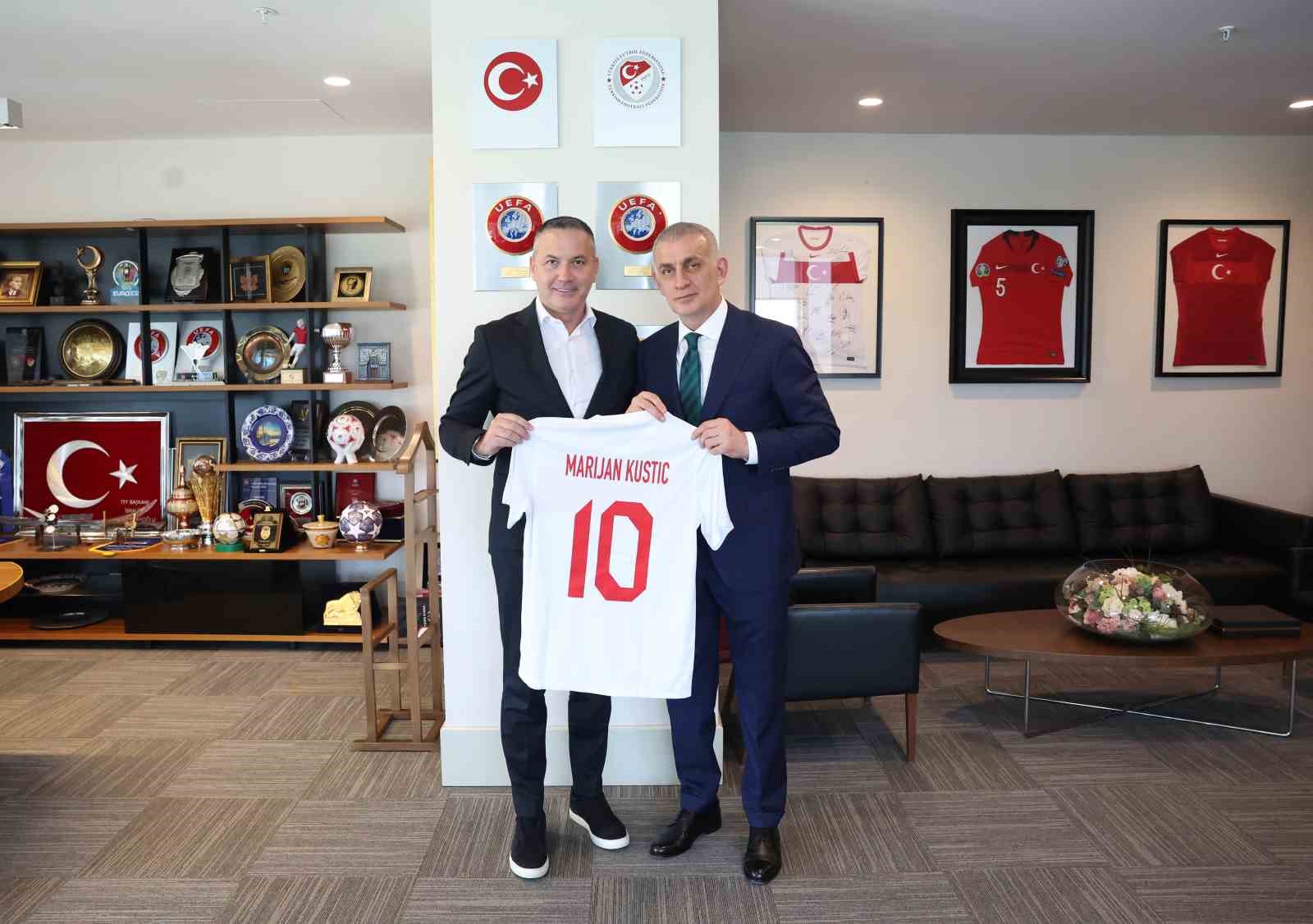 Marijan Kustic’ten, TFF Başkanı Hacıosmanoğlu’na ziyaret