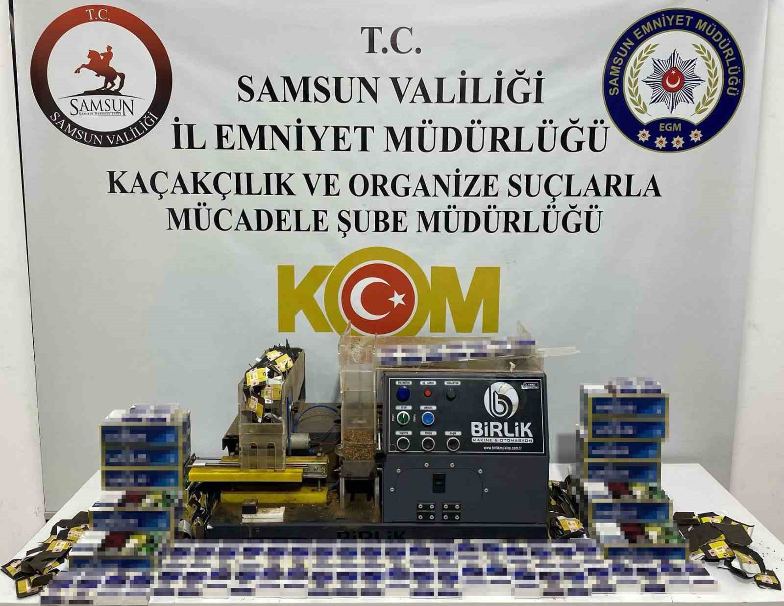 Samsun’da 5 bin dolu makaron ele geçirildi