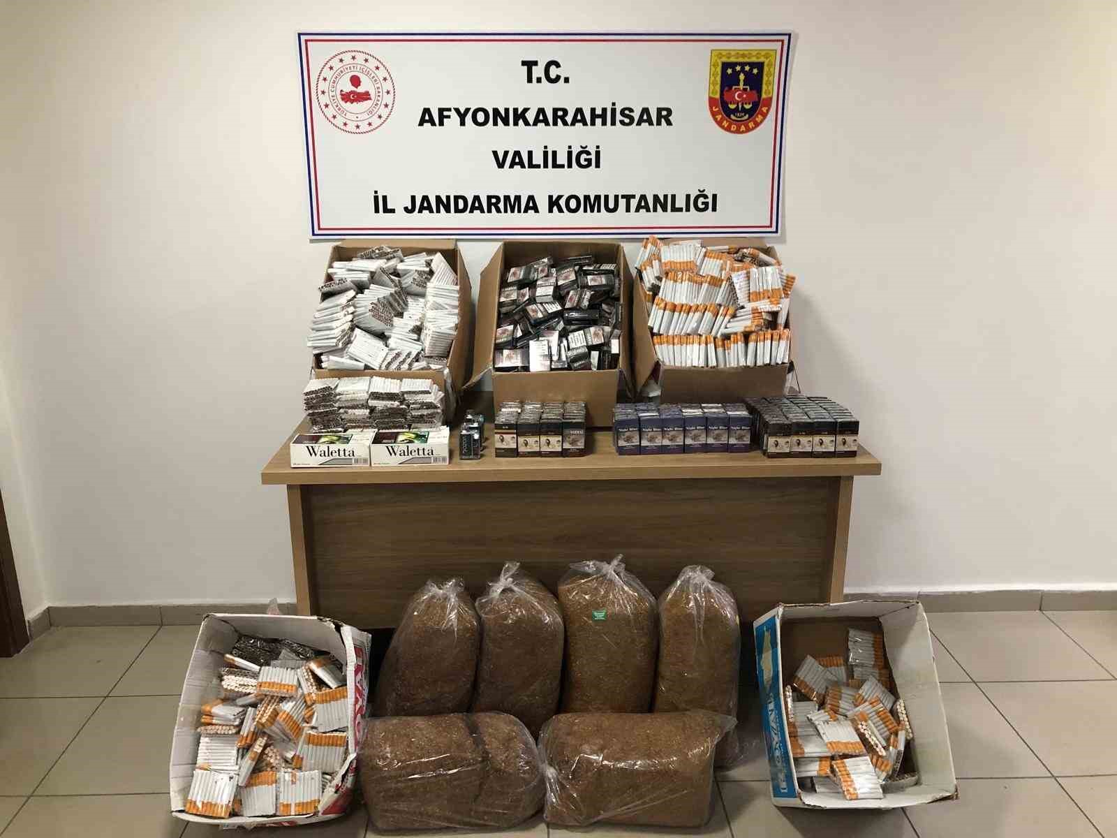 Afyonkarahisar’da binlerce adet makaron ele geçirildi