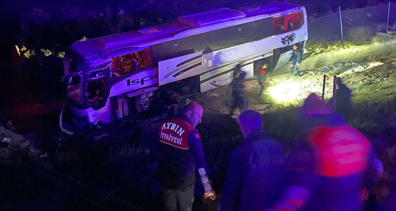 Aydın’da otobüs kazası: 1 ölü, 32 yaralı