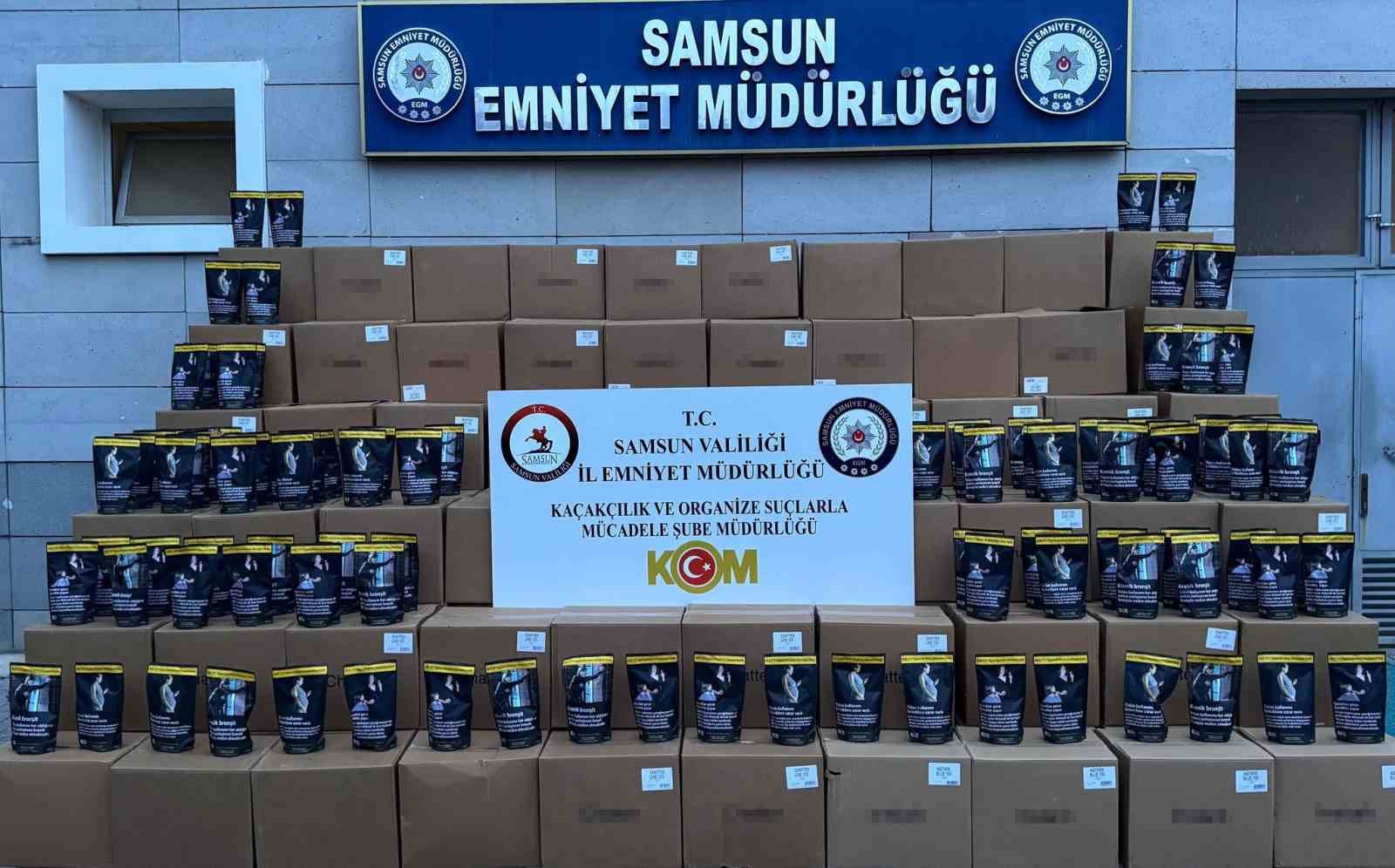 Samsun’da 6 bin 500 paket kaçak tütün ele geçirildi