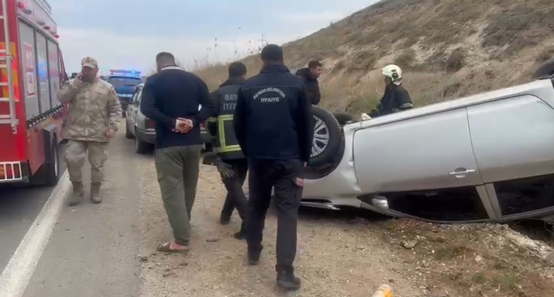 Batman’da kontrolden çıkan araç takla attı: 1 yaralı
