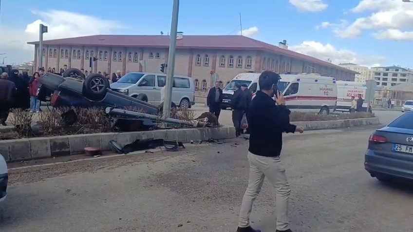 Erzurum’da trafik kazası: 1 yaralı