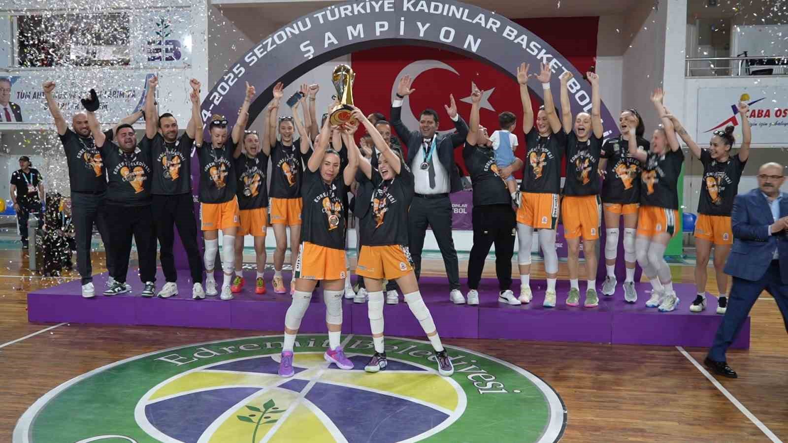Türkiye Kadınlar Basketbol Ligi’nde şampiyon Ferhatoğlu Edremit Belediyesi Gürespor