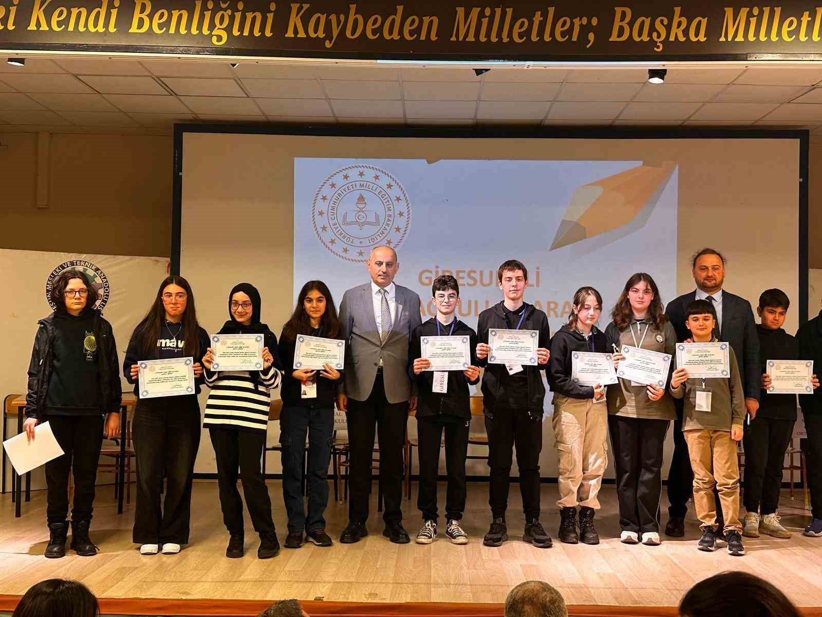Giresun’un en bilgili Ortaokulu belli oldu