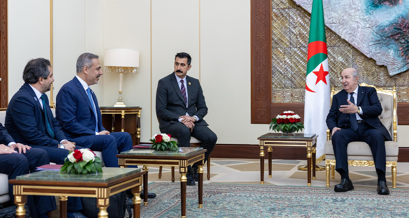 Bakan Fidan, Cezayir Cumhurbaşkanı Tebbun tarafından kabul edildi
