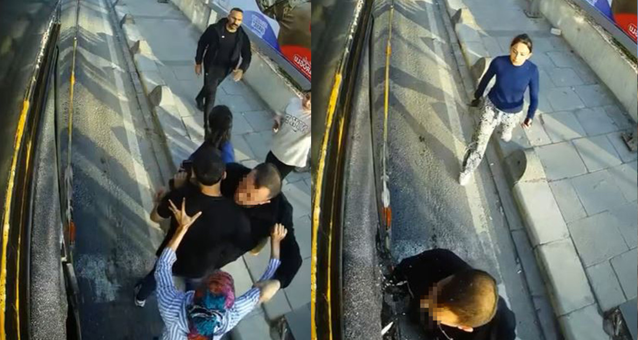 Yol vermediği gerekçesiyle İETT otobüsüne saldırıp camını kırdılar, o anlar kamerada